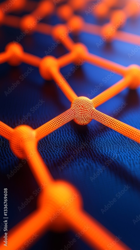 Aufkleber dynamic abstract network structure visualization digital space graphic design high-tech environment 