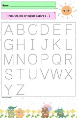 Worksheet for kids A-Z