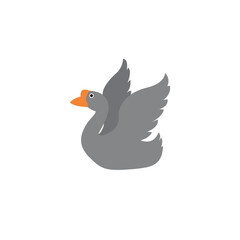 swan on white background vector