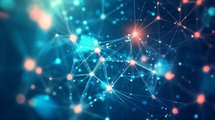 Illuminating medical network visualization digital space abstract design high-tech environment gigapixel format