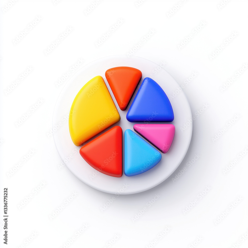 Poster a colorful pie displayed on a plate with an attractive presentation that highlights its ingredients 