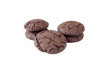 Chocolate Cookies home made on White Background