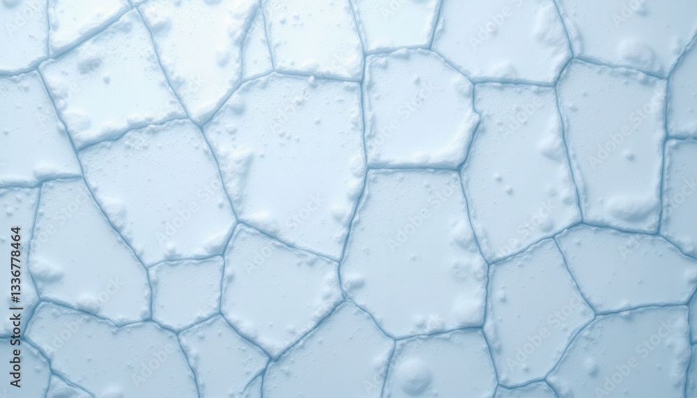 Poster the frosty surface of the ice block background appears cracked and jagged, creating a visually strik