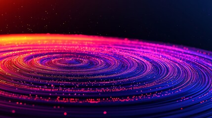 Dynamic Abstract Swirling Neon Light Trails Digital Art High-Tech Environment Vivid Visuals Eye-Catching Design