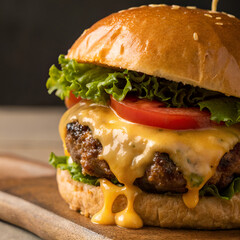 hamburger on a white background