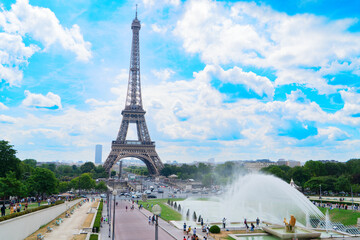 Obraz premium eiffel tour and from Trocadero, Paris