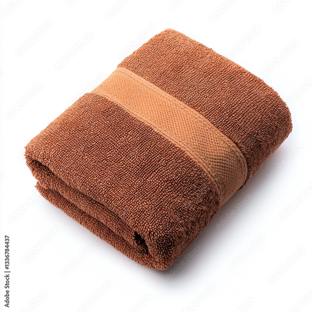 Aufkleber soft and absorbent brown towel made from organic bamboo material showcasing textures and warm tones 