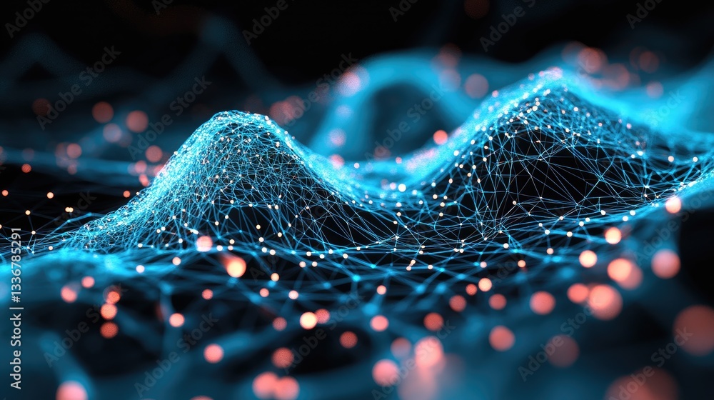 Poster d ai neural network visualization processing it big data.