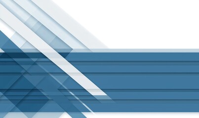 Obraz premium Abstract composition of intersecting blue and white geometric shapes creating a dynamic and modern visual texture on a white background