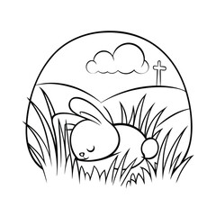 vector illustration of an apple tree