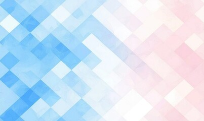 Abstract design blending light pink and blue geometric shapes