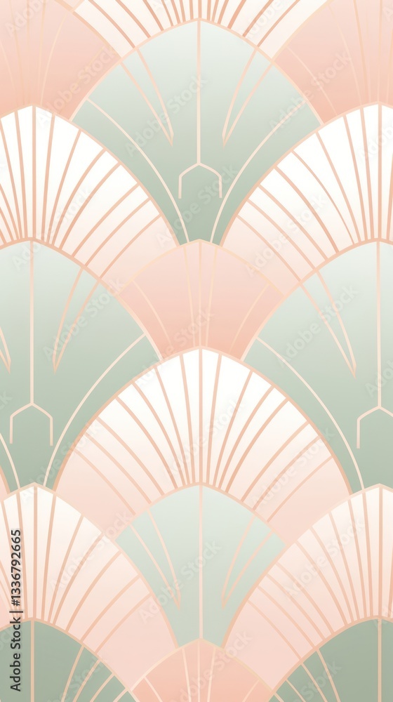 Poster overlapping art deco pattern architecture backgrounds.