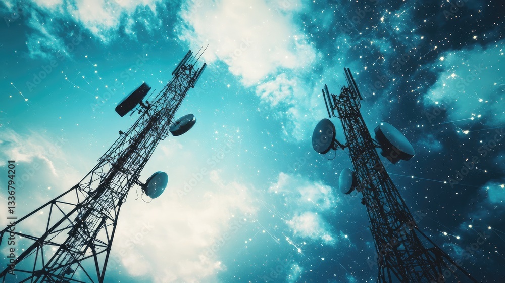 Poster advanced g network infrastructure with high-speed wireless connectivity.