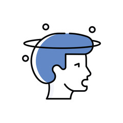 Dizziness Vector icon