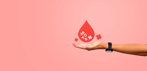 Blood Donation Concept with Medical Symbol
