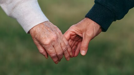 Holding Hands during a Picnic Stroll in Nature