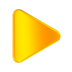 Symbol play on white background. Isolated 3D illustration