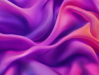 Obraz premium Vibrant magenta and purple abstract silk fabric. Abstract pink flowing waves, elegant silky texture. Purple silk drape abstract background. Velvet fabric, purple and magenta hues, smooth texture 
