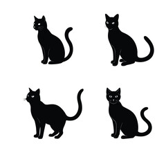 Cat  silhouette vector illustration 