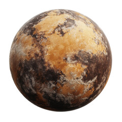 Stunning Render of Planetary Surface in Space on white background