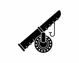 creative details Fishing Rod Icon vector illustration 