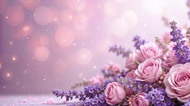 ピンクとパープルの花の背景