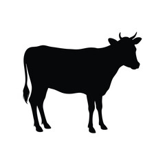Cow  silhouette vector illustration 