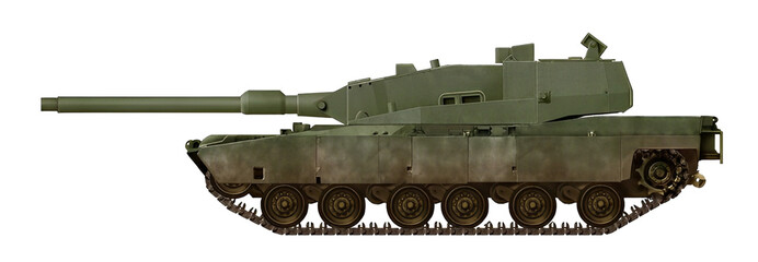 Concept of a new MBT, with a 120mm gun and a new chassis (XM-20 MTTD variant) © Tikros
