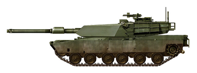Concept of a new MBT, with a 120mm gun and a new chassis (XM-20AM variant © Tikros