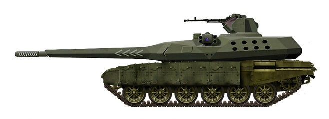 MBT concept based on the T-72 tank, with a turret from the PL-01 tank © Tikros