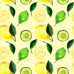 seamless pattern with lemons