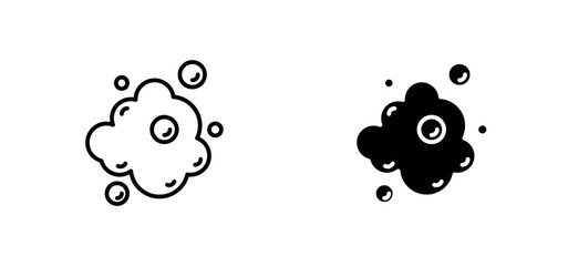 Foam icons set for apps and web ui designs. simple isolated graphics.