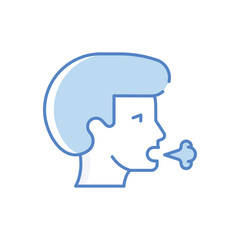 Shortness Of Breath Vector icon