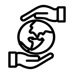 save earth icon vector illustration concept