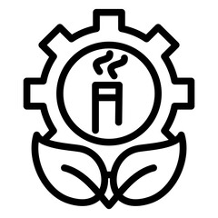 green factory icon vector illustration concept