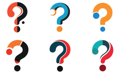 Colorful Question Marks for a Graphic Design Project