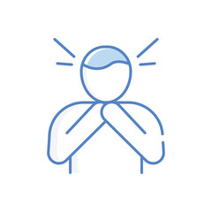Choking Feeling Vector icon