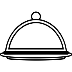 Serving Tray Outline Vector Collection