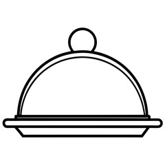 Serving Tray Outline Vector Collection