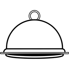 Serving Tray Outline Vector Collection