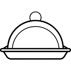 Serving Tray Outline Vector Collection