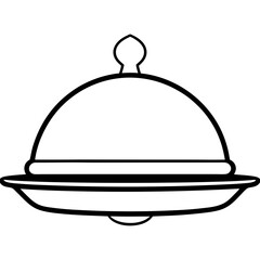 Serving Tray Outline Vector Collection