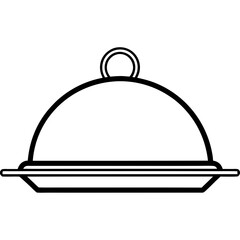 Serving Tray Outline Vector Collection