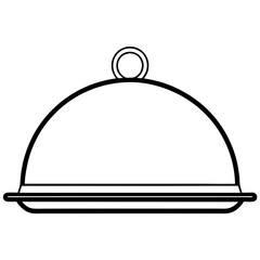 Serving Tray Outline Vector Collection