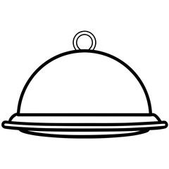 Serving Tray Outline Vector Collection