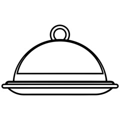 Serving Tray Outline Vector Collection