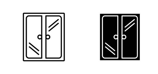 Window icons set for apps and web ui designs. simple isolated graphics.