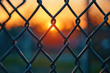 Naklejka premium chain link metal steel