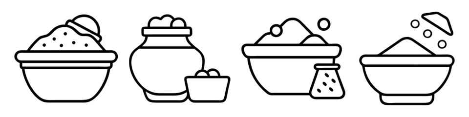 bath salts icon, bath salts line art - simple line art of bath salts, perfect for bath salts logos and icons