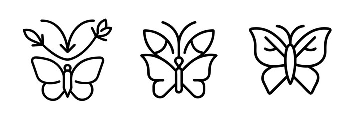 Fototapeta premium butterfly growth and transformation icon